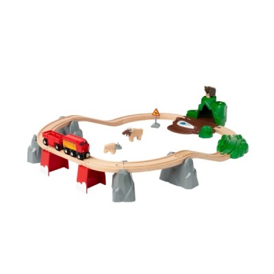 Set ferroviario con animali nordici